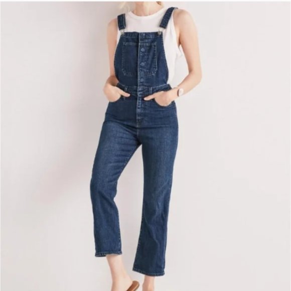 Lucky Brand Bridget Crop Flare Jean Overall 4 27 - Picture 1 of 16